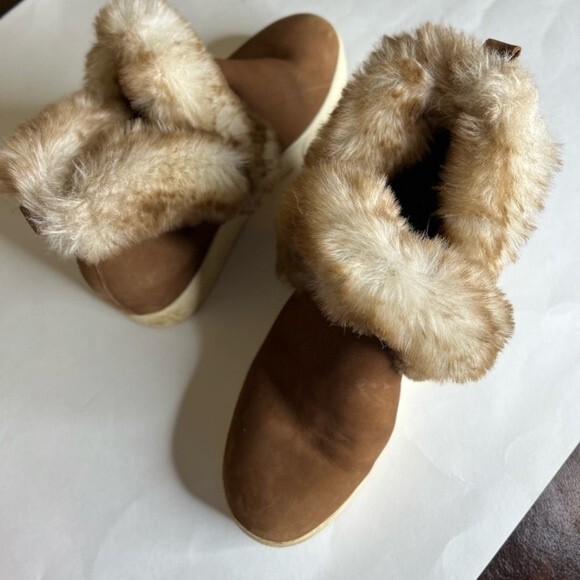 JSlides Wedge booties Taupe Waterproof Suede size 8 - Picture 13 of 16